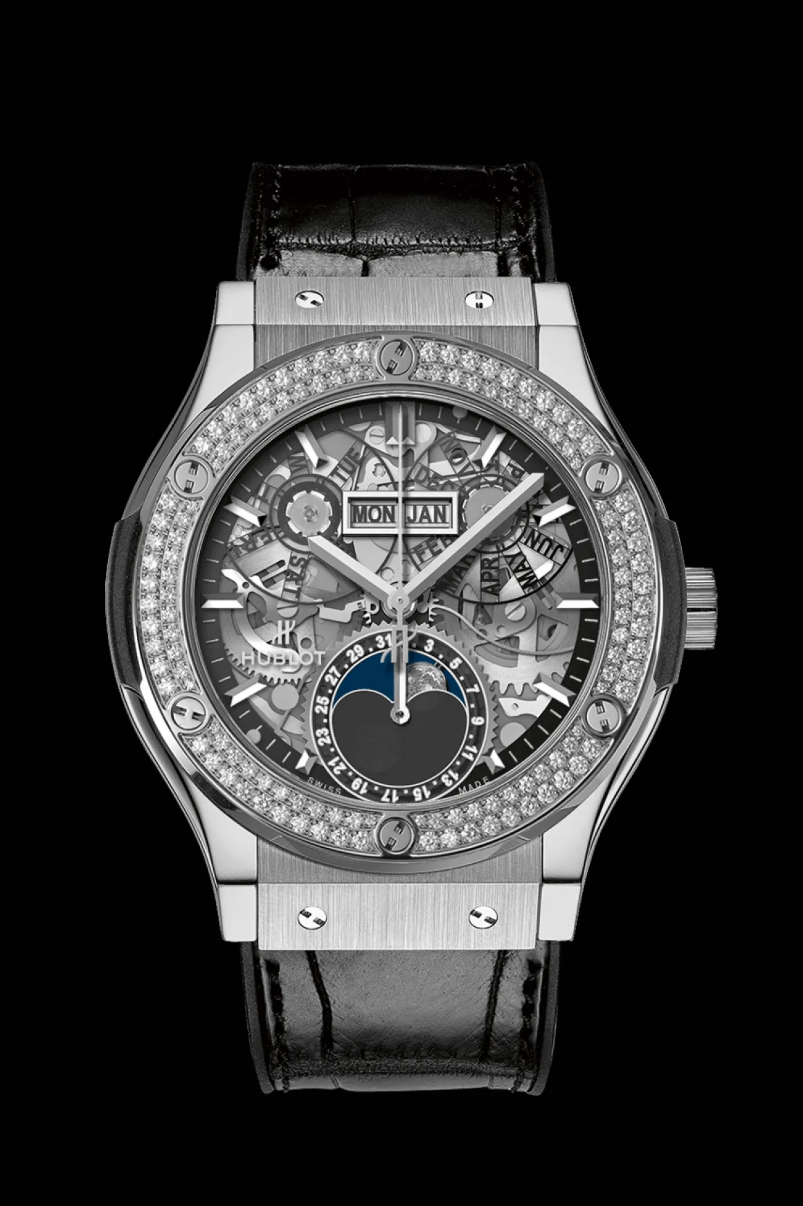 Aerofusion Moonphase Titanium Diamonds 42MM