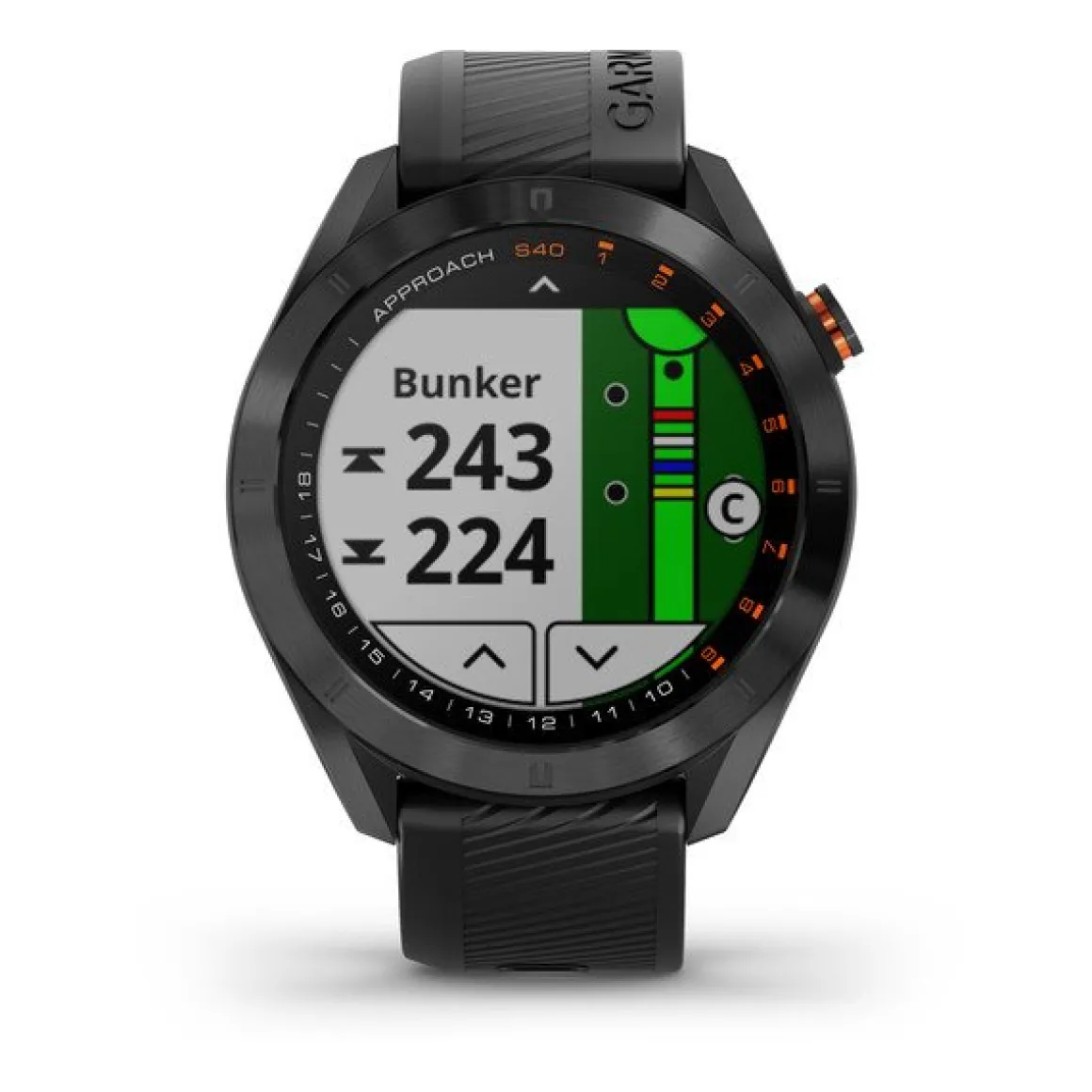 Approach® S40 - Black Stainless Steel with Black Band
