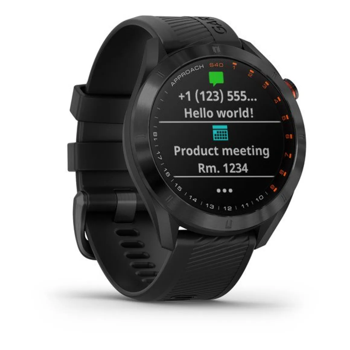 Approach® S40 - Black Stainless Steel with Black Band