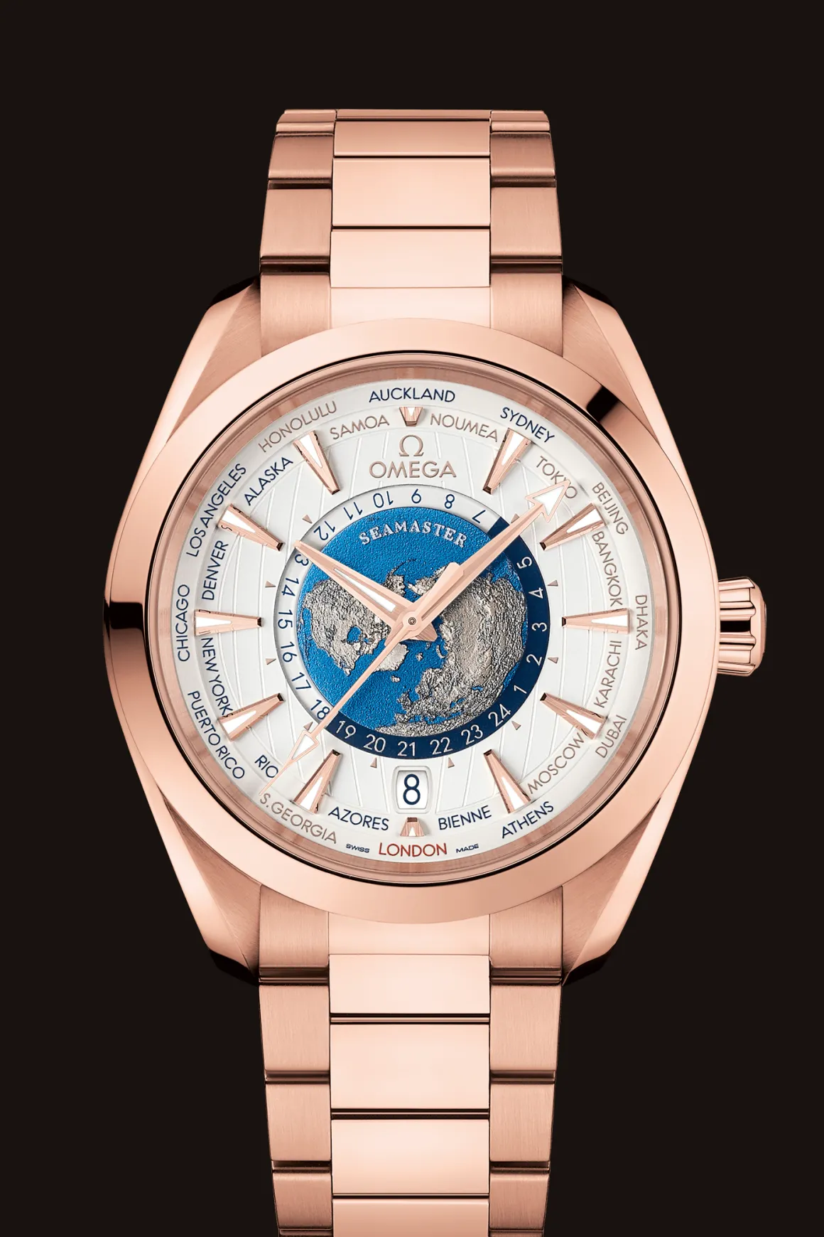 Aqua Terra 150M Co‑Axial Master Chronometer GMT Worldtimer 43 mm