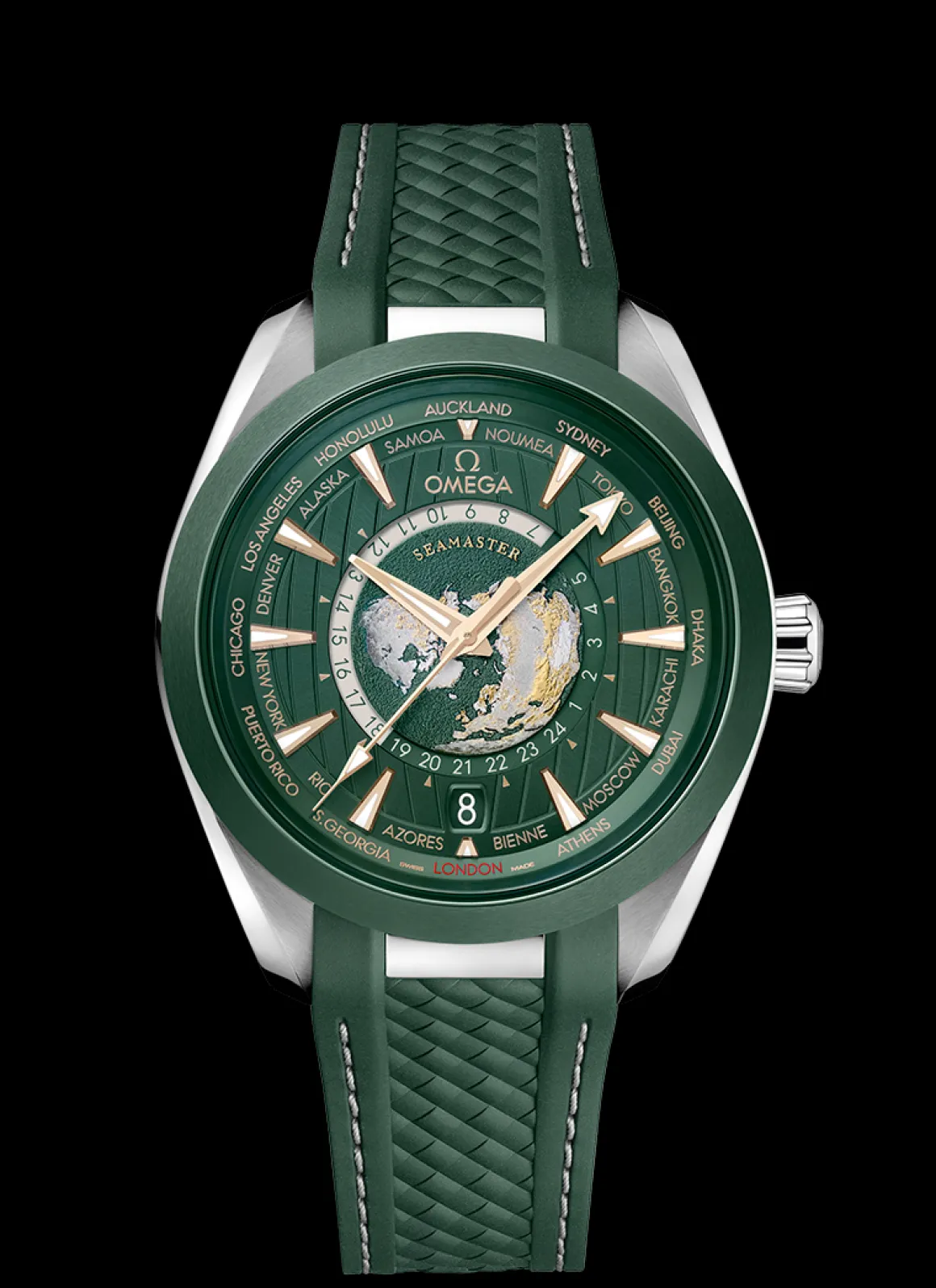 Aqua Terra 150m co‑axial master chronometer GMT worldtimer 43 mm