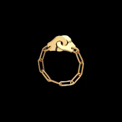 Bague chaîne Menottes dinh van R7 or jaune
