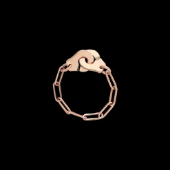 Bague chaîne Menottes dinh van R7 or rose