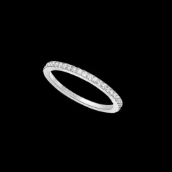 BAGUE DIAMANT OR BLANC ALLIANCE 2/3 PAVÉE