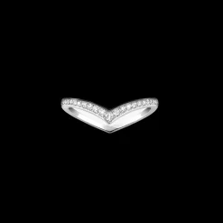 Bague diamant or blanc alliance fiery pavée