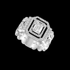 BAGUE DIAMANT OR BLANC D-VIBES MULTI RANGS