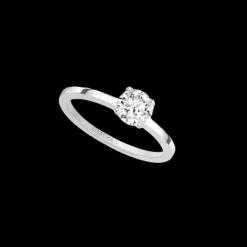 BAGUE DIAMANT OR BLANC SOLITAIRE BRILLANT