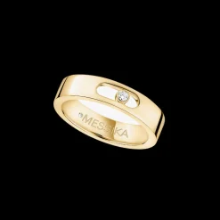 Bague diamant or jaune alliance move joaillerie