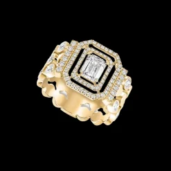BAGUE DIAMANT OR JAUNE D-VIBES MULTI RANGS