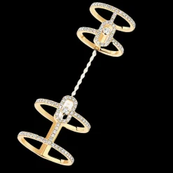 Bague diamant or jaune move uno double
