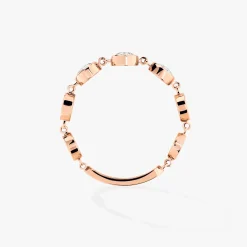 BAGUE DIAMANT OR rose D-VIBES MM