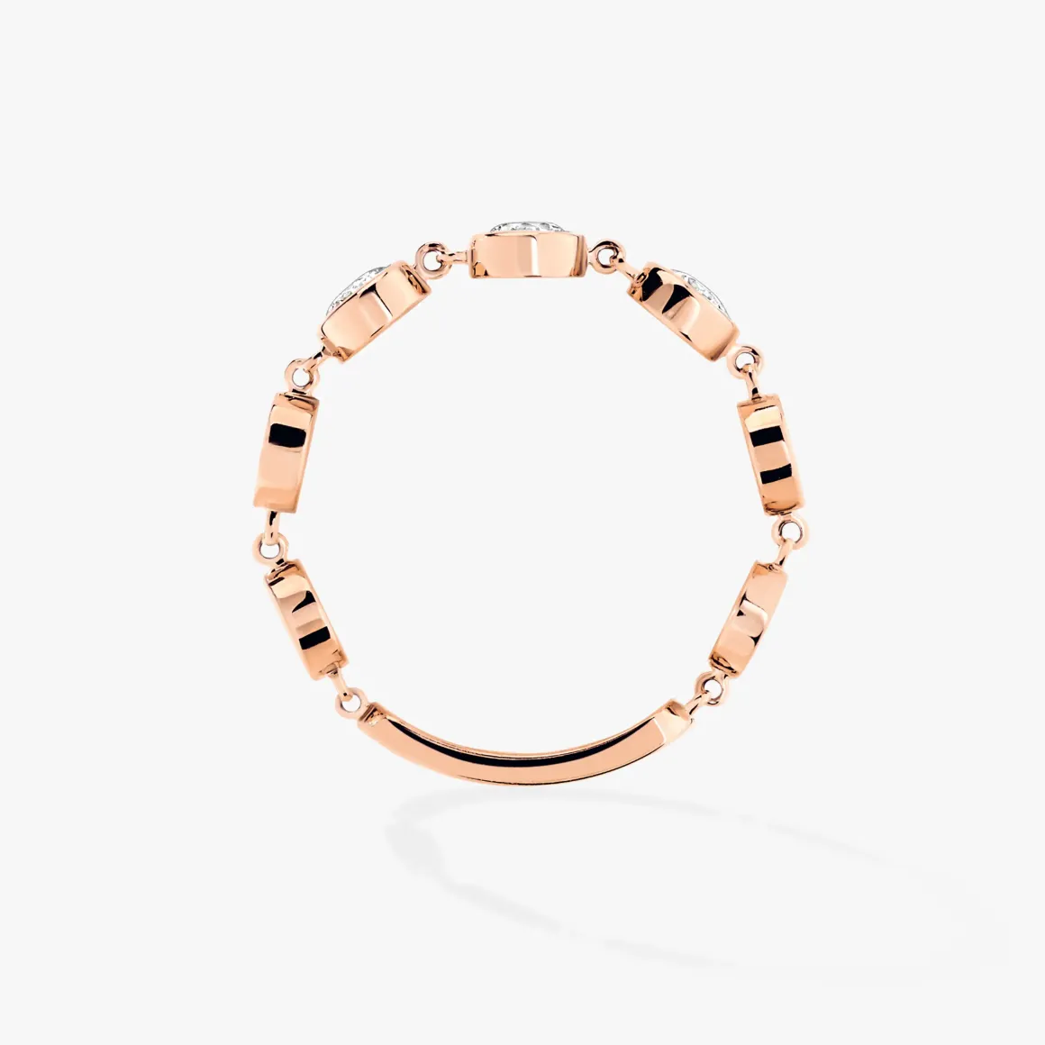 BAGUE DIAMANT OR rose D-VIBES MM