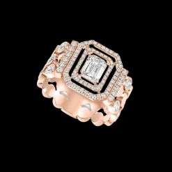 BAGUE DIAMANT OR ROSE D-VIBES MULTI RANGS