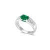Bague en or blanc émeraude Diamants