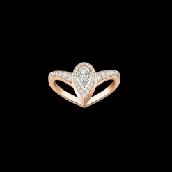 Bague Femme Or Rose Diamant Fiery 0,10ct