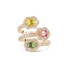 Bague Fleurettes Saphirs Multicolors