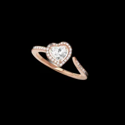 Bague Joy diamant Cœur 0,40ct Diamant Or Rose