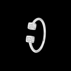 Bague Le Cube Diamant or blanc et diamants
