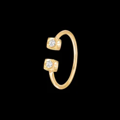 Bague Le Cube Diamant or jaune et diamants