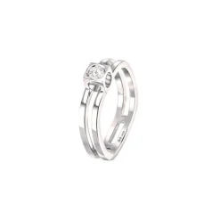 Bague Le Cube Diamant or blanc et diamant