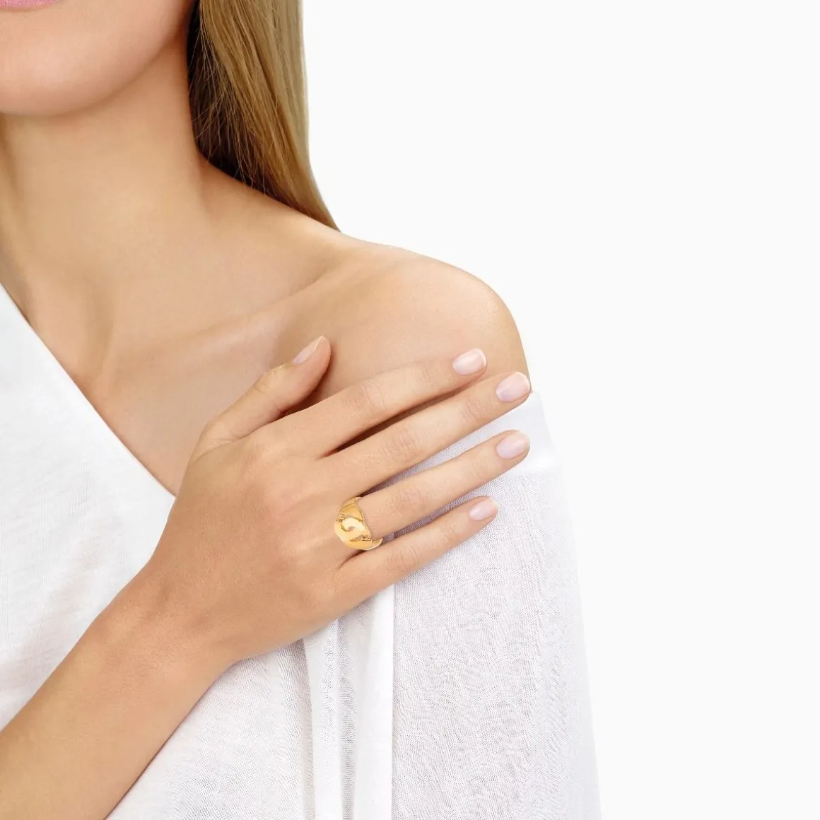 Bague Menottes dinh van R12 or jaune et diamants