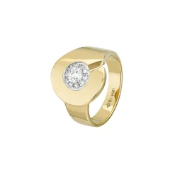 Bague Menottes dinh van R15 or jaune et diamants