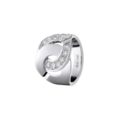 Bague Menottes dinh van R16 or blanc et diamants