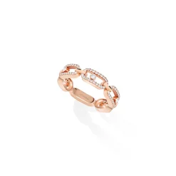Bague Move Link Multi Pavée Diamant Or Rose