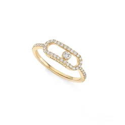 Bague Move Uno GM Pavée Diamant Or Jaune