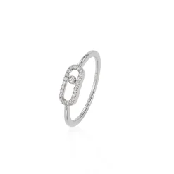 Bague Move Uno or blanc
