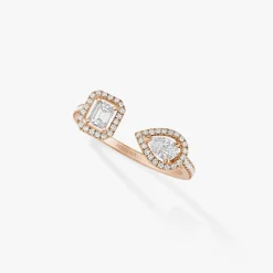 Bague My Twin Toi & Moi 0,15ct x2 Or Rose