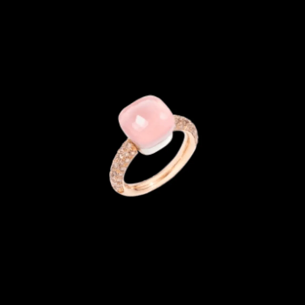 Bague Nudo Quarzo Rosa Classic