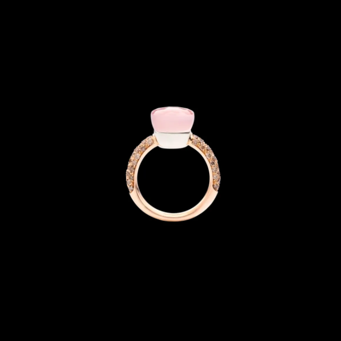 Bague Nudo Quarzo Rosa Classic