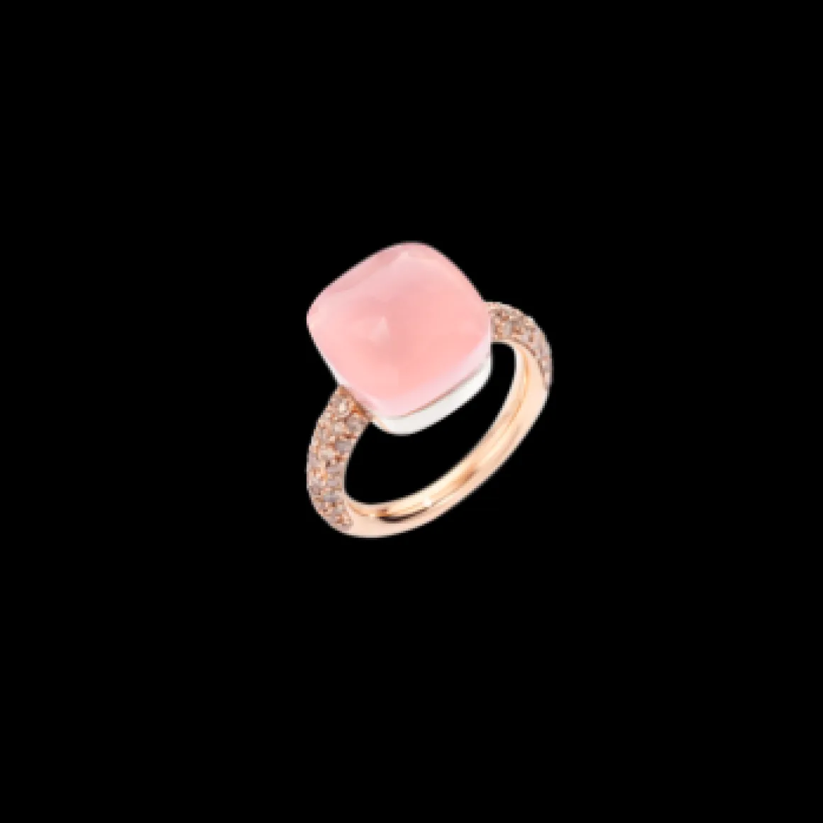 Bague Nudo Quarzo Rosa Maxi