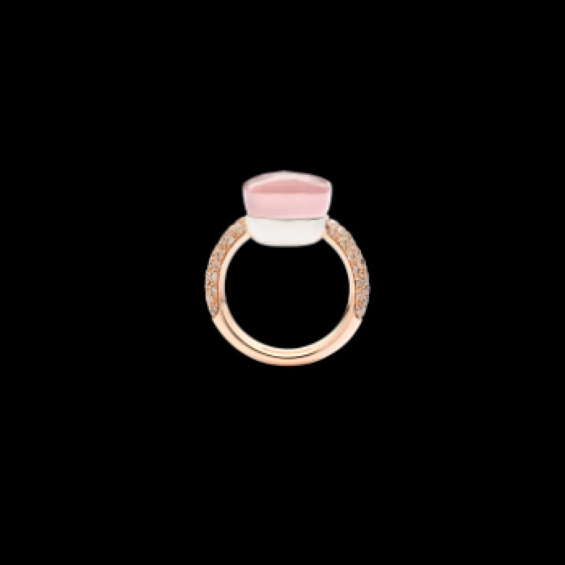 Bague Nudo Quarzo Rosa Maxi