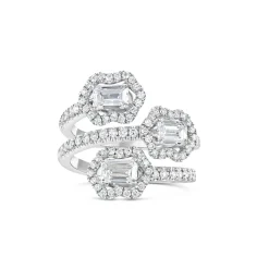 Bague or blanc diamants