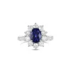 Bague or blanc saphir