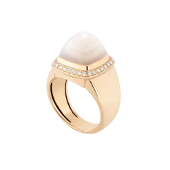 Bague Pain de Sucre nacre blanche