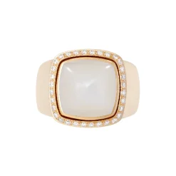 Bague Pain de Sucre nacre blanche