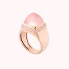 Bague Pain de Sucre quartz rose
