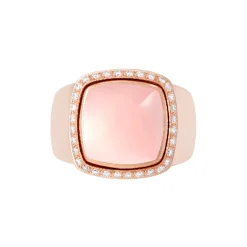 Bague Pain de Sucre quartz rose