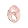 Bague Pain de Sucre quartz rose
