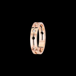Bague Pulse petit modèle or rose et diamants