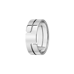 Bague Seventies moyen modèle or blanc