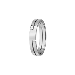 Bague Seventies petit modèle or blanc