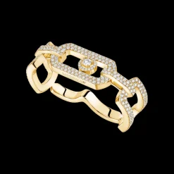 Bague So Move 2 doigts Pavée Diamant Or Jaune