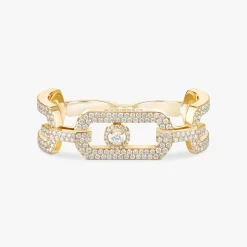 Bague So Move 2 doigts Pavée Diamant Or Jaune