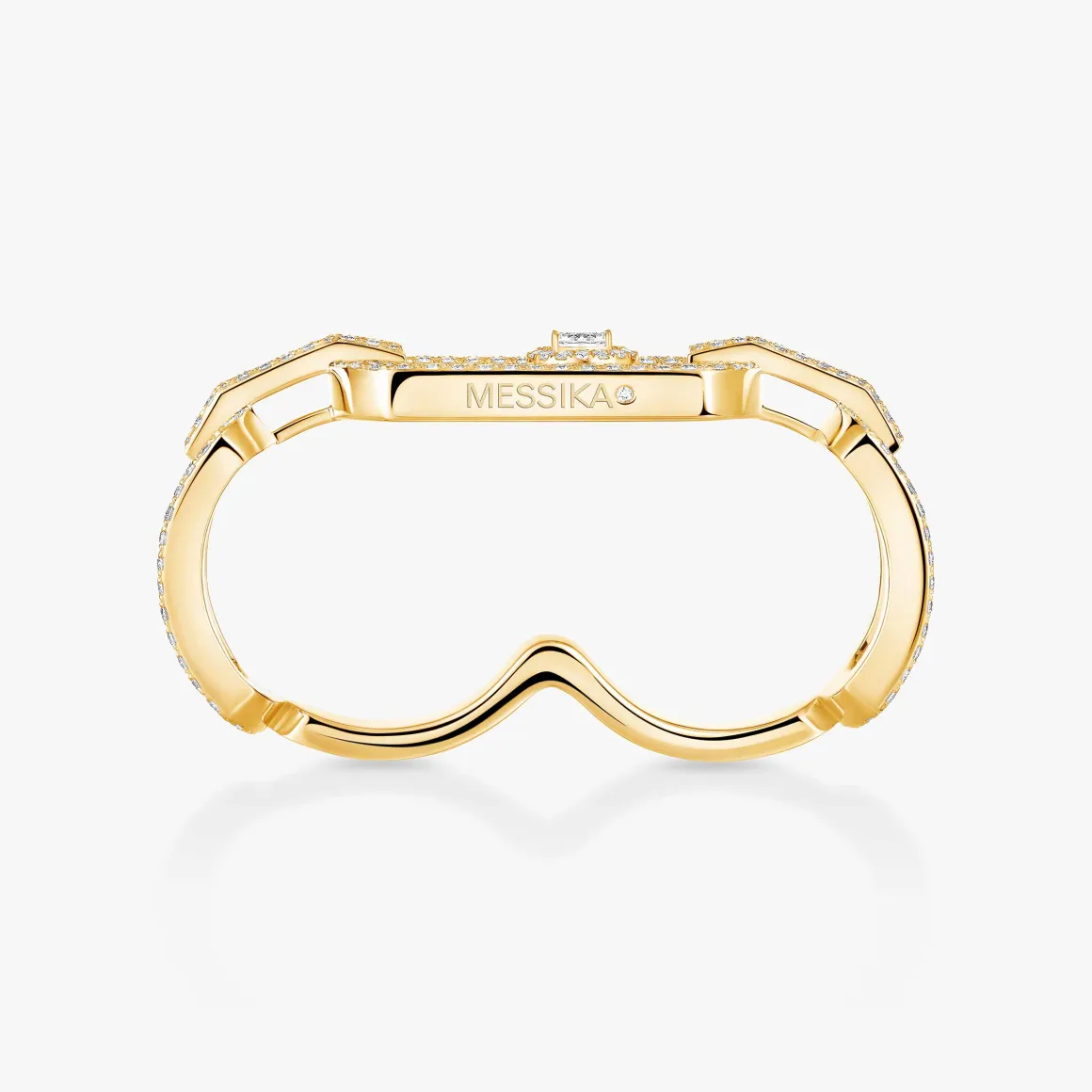 Bague So Move 2 doigts Pavée Diamant Or Jaune