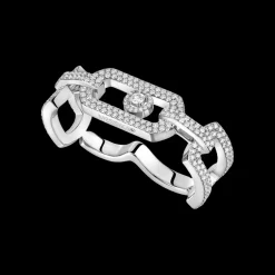 Bague So Move 2 doigts Pavée Diamant Or Blanc