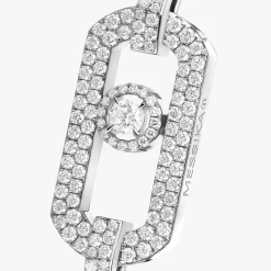 Bague So Move 2 doigts Pavée Diamant Or Blanc